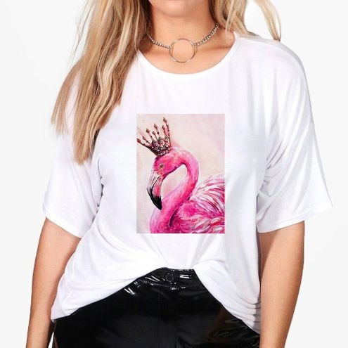 MYSTIQUE.ID-BAJU KAOS FLAMINGO QUEEN T-SHIRT LUCU DAN AESTHETIC