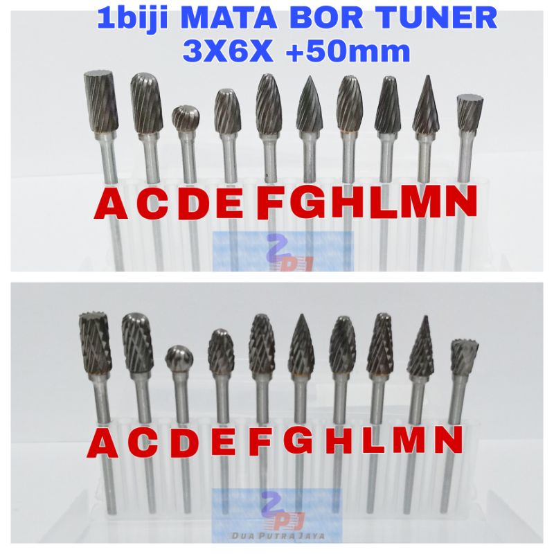 Mata tuner 3mm / mata bor tuner / mata porting mini grinder 1biji (eceran) ukuran 3x6x ±50mm