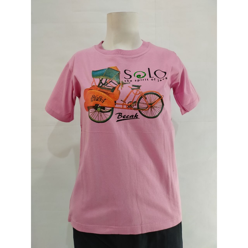 Kaos Batik Solo - Atasan Batik Wanita Berbagai Warna