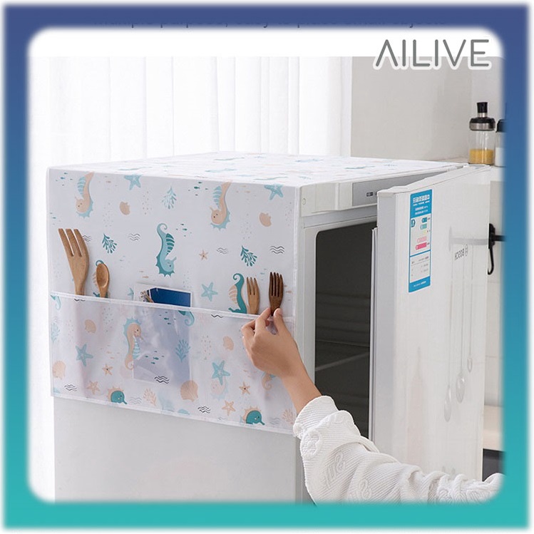 AILIVE Taplak Kulkas Waterproof Anti Air PEVA Premium Alas Sarung Penutup Refrigerator Pelindung Kulkas Bahan Tebal