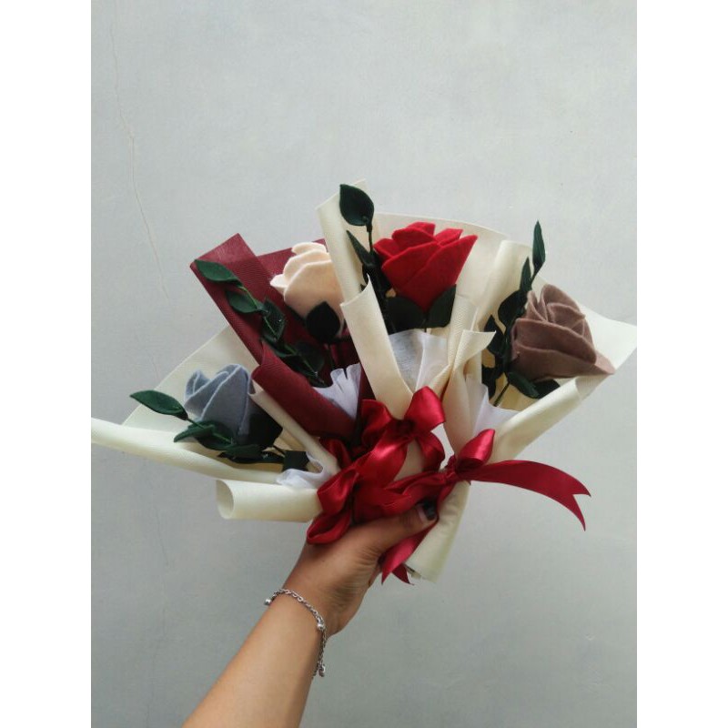 PROSES 1-2 HARI BUKET BUNGA FLANEL MURAH (49)