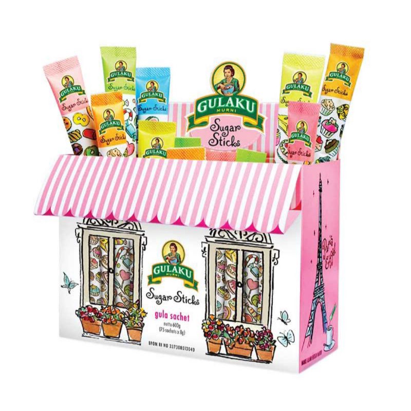 

Gulaku Stick Motif Paris 1 Box @75 sachet