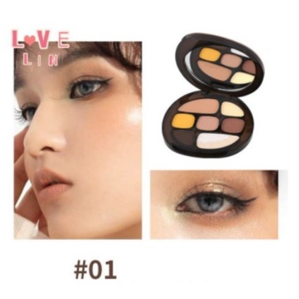 Lameila Eyeshadow Pallete 8 Warna Mutiara Matte Blush Glitter DJ 5098