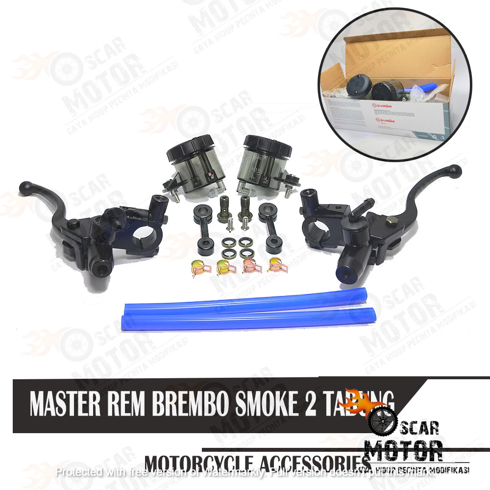 Handle Master Rem Brembo 2 Tabung BIG Smoke Set Kanan Kiri Universal Kopling Hidrolik PCX Nmax ADV motor