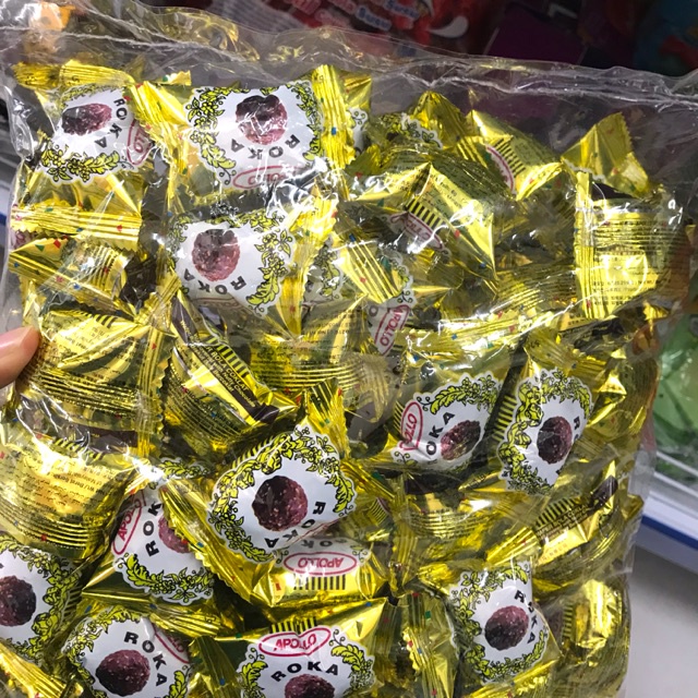 

Apollo Roka Cokelat Coklat Wafer Roka Roka Coklat Bola isi 50pcs
