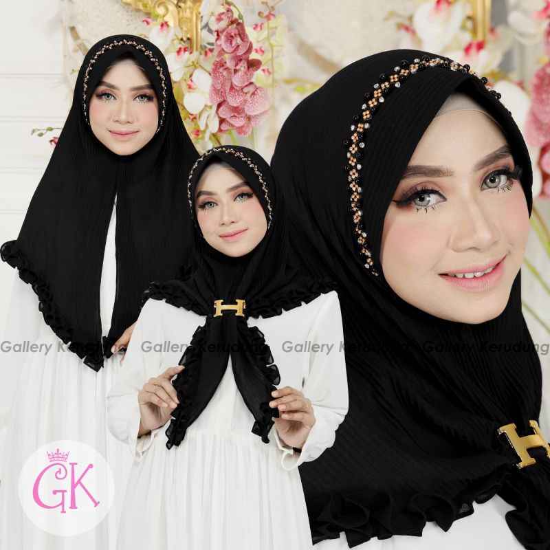 SISI GOTIK GESPER H GK / BERGO PLISKET / JILBAB PLISKET PET / JILBAB INSTAN / HIJAB INSTAN / JILBAB 