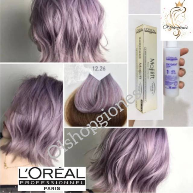 Cat Loreal MAJILIFT 12.26 + OXYDANT CAMPURAN CAT RAMBUT LOREAL paris majirel majifasion lavender