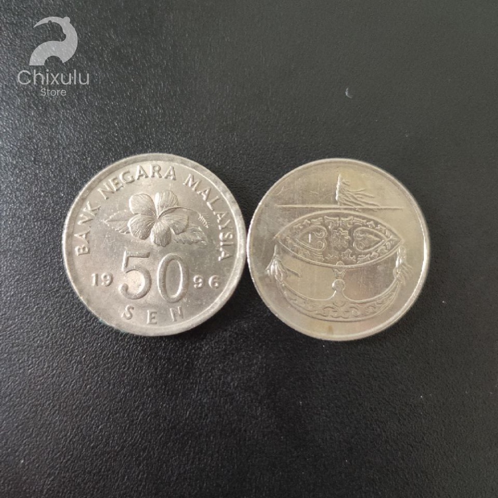 Koleksi Uang Koin Asing 50 Sen Malaysia Tahun 2001. 2010, 1996 | Koleksi Uang Luar Negeri