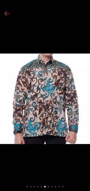 Bswart Batik Hrb026 Kenongo Hem Pendek Padi Pekalongan M L Xl Batik Pria Murah Modern Grosir