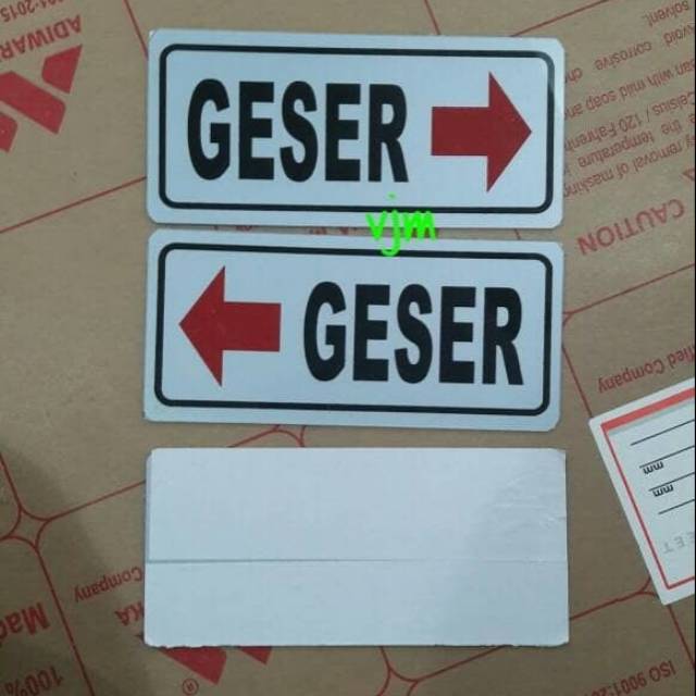 

Sign label geser kanan atau geser kiri besar
