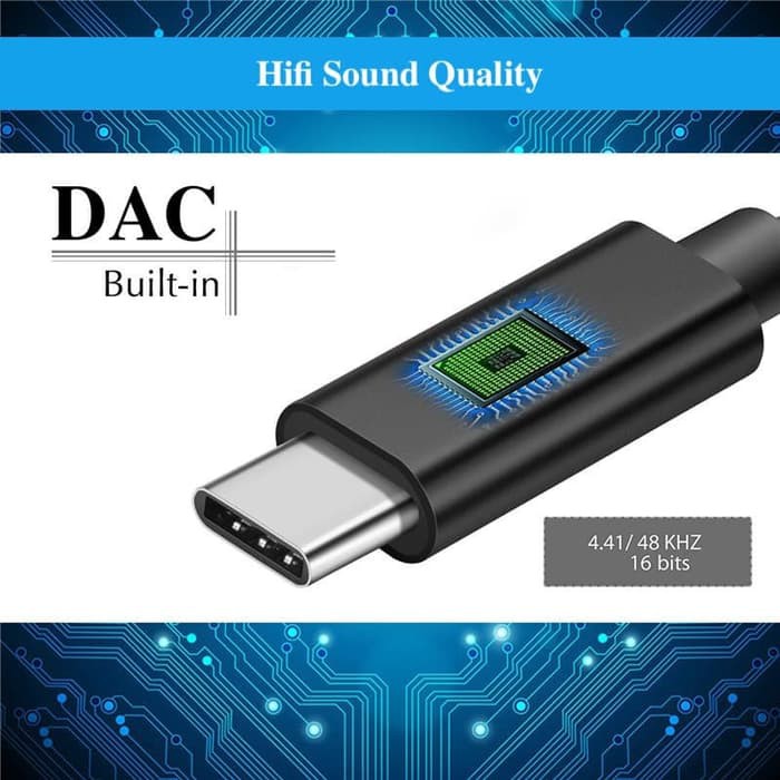 HiFi DAC Type C to 3.5mm Headphone Car Aux Audio Cable