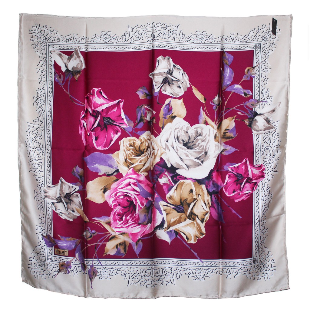 Jilbab / hijab turki segi empat jilbab voal motif bunga kotak turkish scarf original khimar syar'i