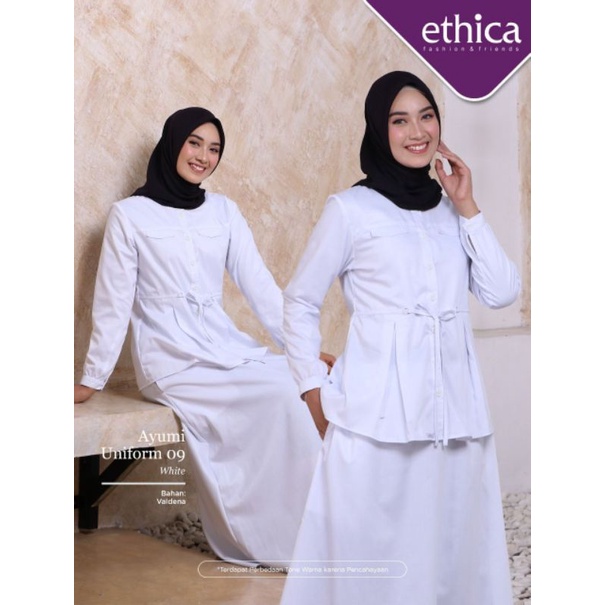 SETELAN ROK HITAM PUTIH UNIFORM 10  || PUTIH PUTIH UNIFORM 09 || By ETHicA