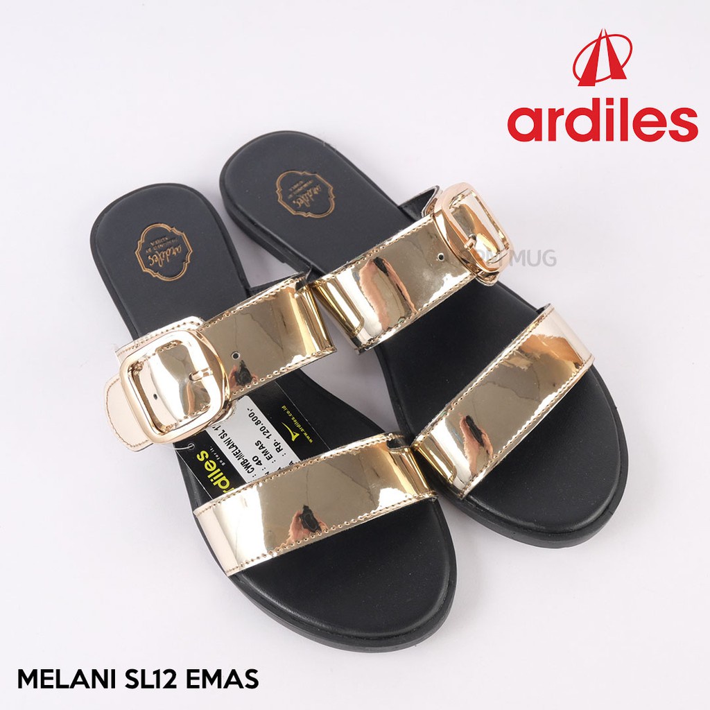 Sandal 4 warna Sendal warna emas hitam perak putih Fashion Model Korea wanita cantik tampil soimah mewah Ardiles Melani SL12 nagita style