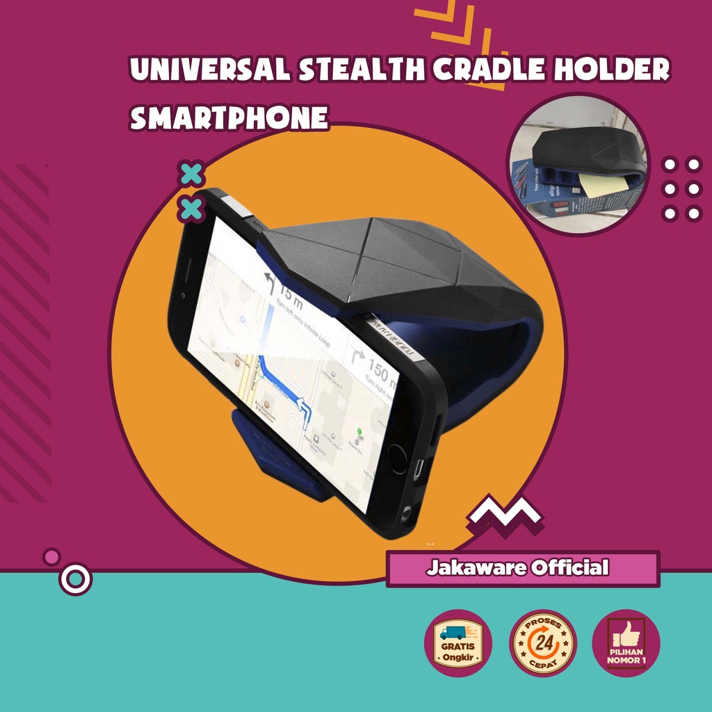 UNIVERSAL STEALTH CRADLE HOLDER SMARTPHONE MOBIL ALIGATOR CLIP TEMPAT MENARUH ALAT MELETAKKAN PONSEL