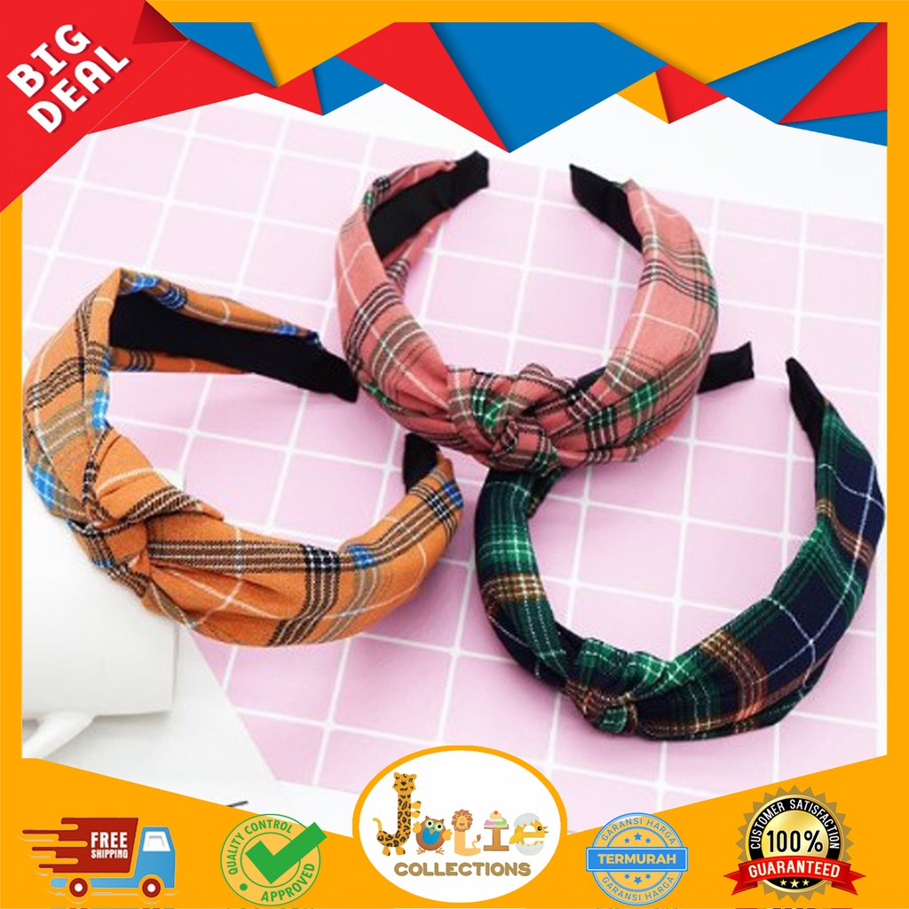 JOLIECOLLECTIONS BANDO PLASTIK MOTIF PETAK  GARIS CANTIK 