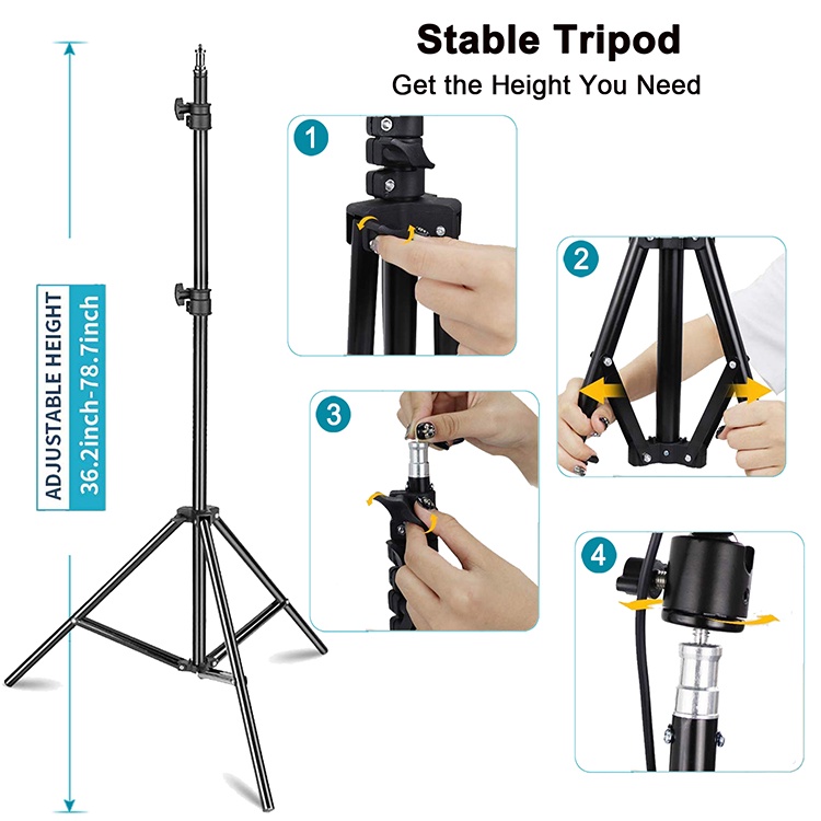 Ring Light Make Up Stand Tripod Lampu Selfie Vlog 26cm LED - Dreal Entrepreneur