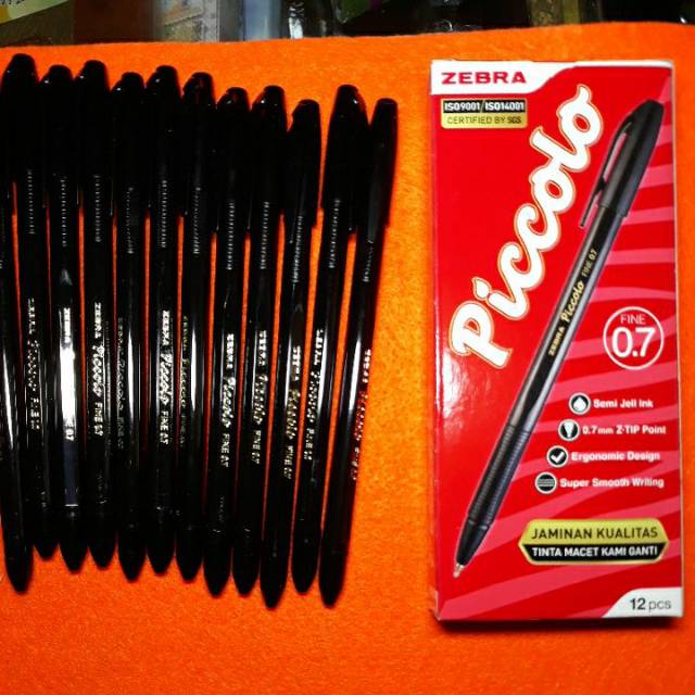 

Pulpen PICCOLO ZEBRA 0.7mm hitam ECER!!!!