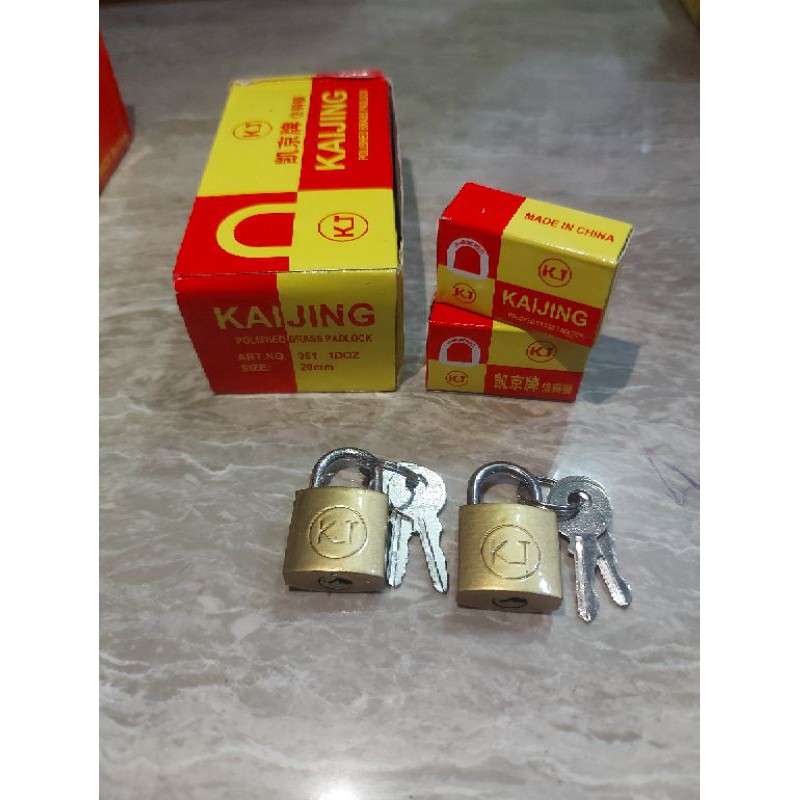 Gembok Kuning KAIJING 20 mm/ Gembok Untuk Koper atau Tas Ukuran 20 mm