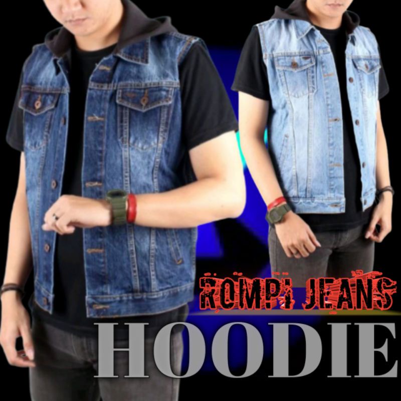 JAKET ROMPI JEANS + HOODIE / WIND PROTECTOR VEST / ROMPI MOTOR