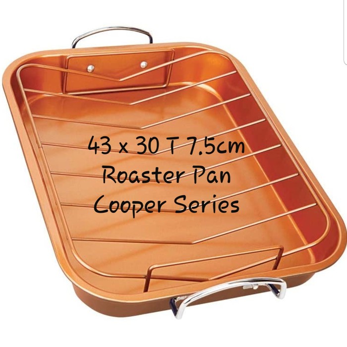 Roasting pan wajan panci panggangan ayam daging copper grill loyang