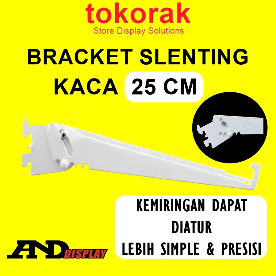 DAUN BRACKET SLENTING KACA 25 CM BRAKET SEPATU ADJUSTABLE