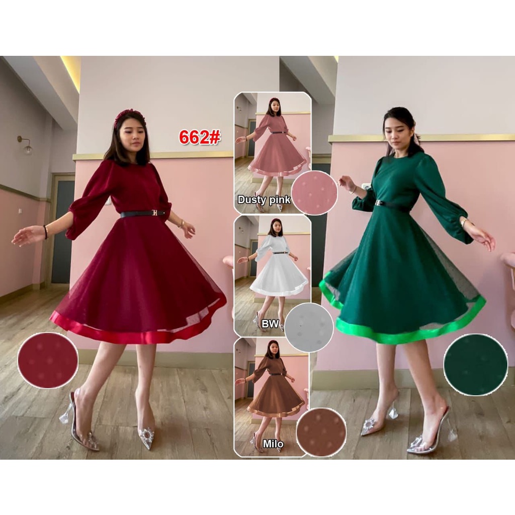 662# dress wanita terbaru// dress ciby terbaru wanita fashion terbaru +FREE BELT H