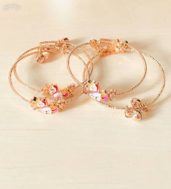 Gelang Anak Poni Pink Gold Xuping