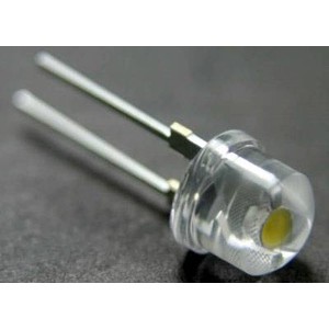 LED STRAWHAT 8 mm clear - putih