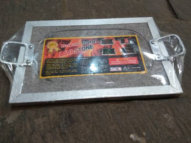 TERMURAH! ORIGINAL! BAKAR BATU LAVASTONE 30 x 15 x 1.5 cm ALAT PEMANGGANG ALAMI BATU BAKAR