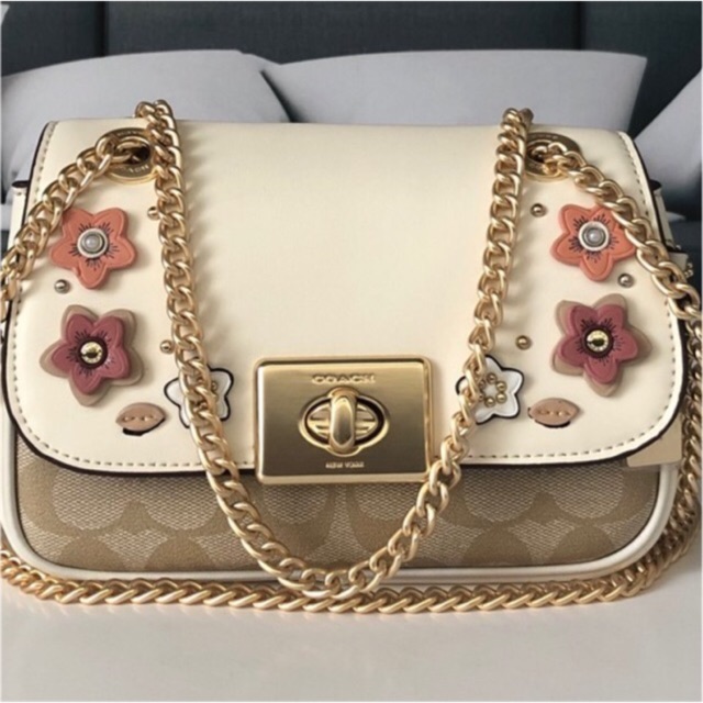 Preloved Coach minni cassidy in floral aplique