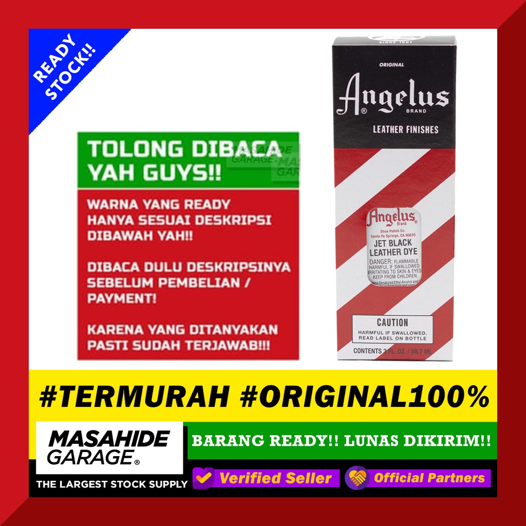 

TERMURAH - Angelus Leather Dye 90ml / 3oz Angelus Paint Made in Usa