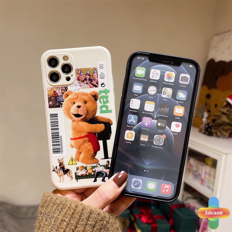 Soft Case Infinix Smart 5 Pro 4 3 Plus Infinix Hot 10 Play Hot 10 10t 10s 10i S4 9 Pro 11 Plus Hot 9 11 Play 11 11S NFC Infinix Note 8 10 Tencno Spark 5 PRO A54 A15 A9 A5 Design Cartoon Ted Bear Couple Case