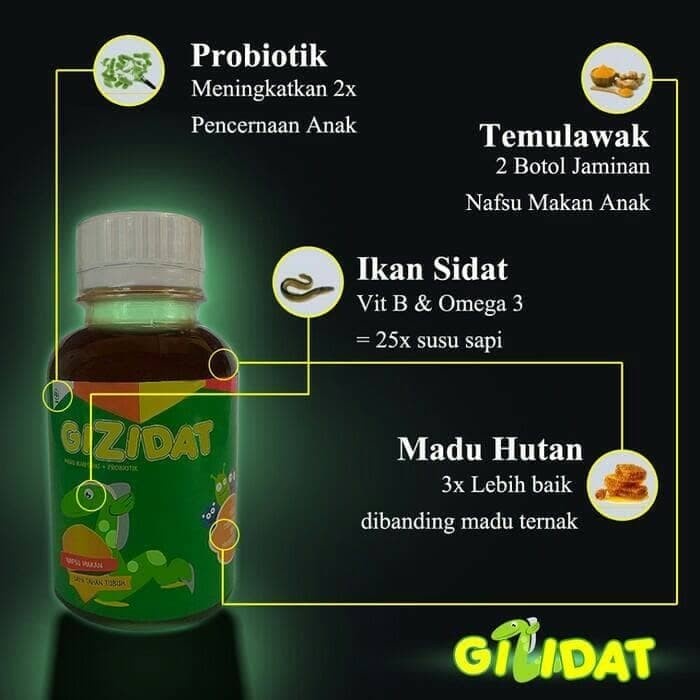 GIZIDAT Madu Penambah Nafsu Makan Anak Vitamin Gemuk Original