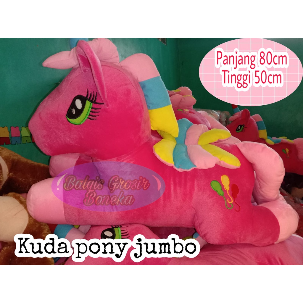 Boneka Unicorn Soft /Kuda Pony Duduk Gembul Gemesin Mainan Anak Koleksi Harga Termurah