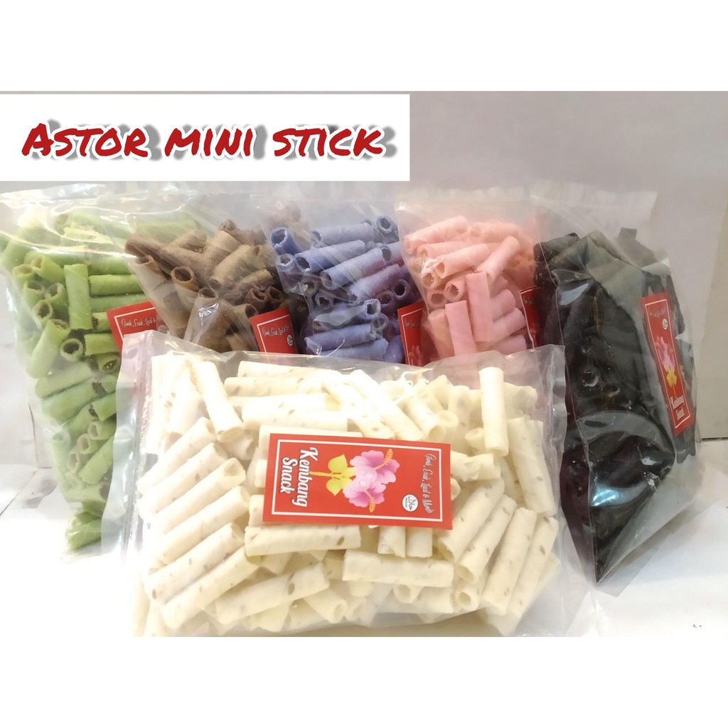 

KUE KERING-ASTOR MINI STICK RASA VANILA KEMASAN 250GR-KEMBANG SNACK