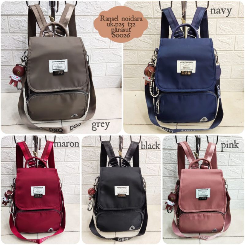 TAS RANSEL WANITA TAS FASHION RANSEL DSQ 0658 BAHAN NILON