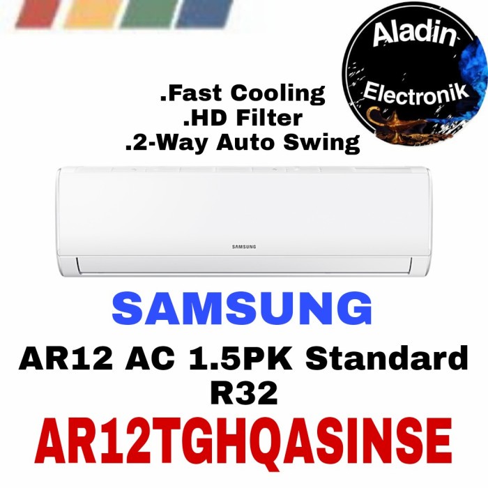 AC SAMSUNG 1.5PK STD AR12 AC 1.5PK Standard R32 - AR12TGHQASINSE