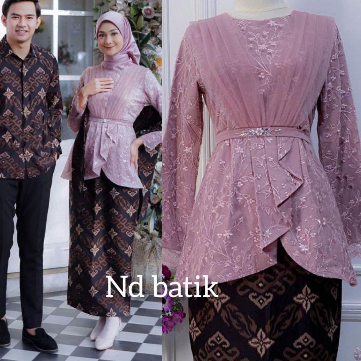 [ORIGINAL] Couple Set kebaya Modern Kebaya Couple Modern Kebaya Tunik Couple Kebaya Tunangan Kebaya 
