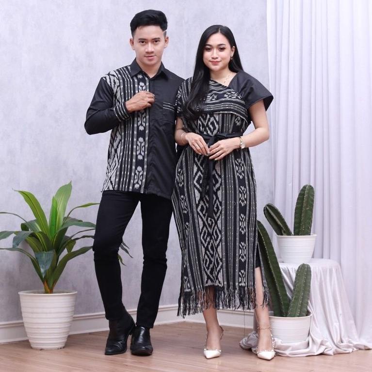 COUPLE AURORA  TORAJA HITAM DRESS TENUN SONGKET DRESS KONDANGAN COUPLE ETNIK BAJU PREWEDDING DRESS T