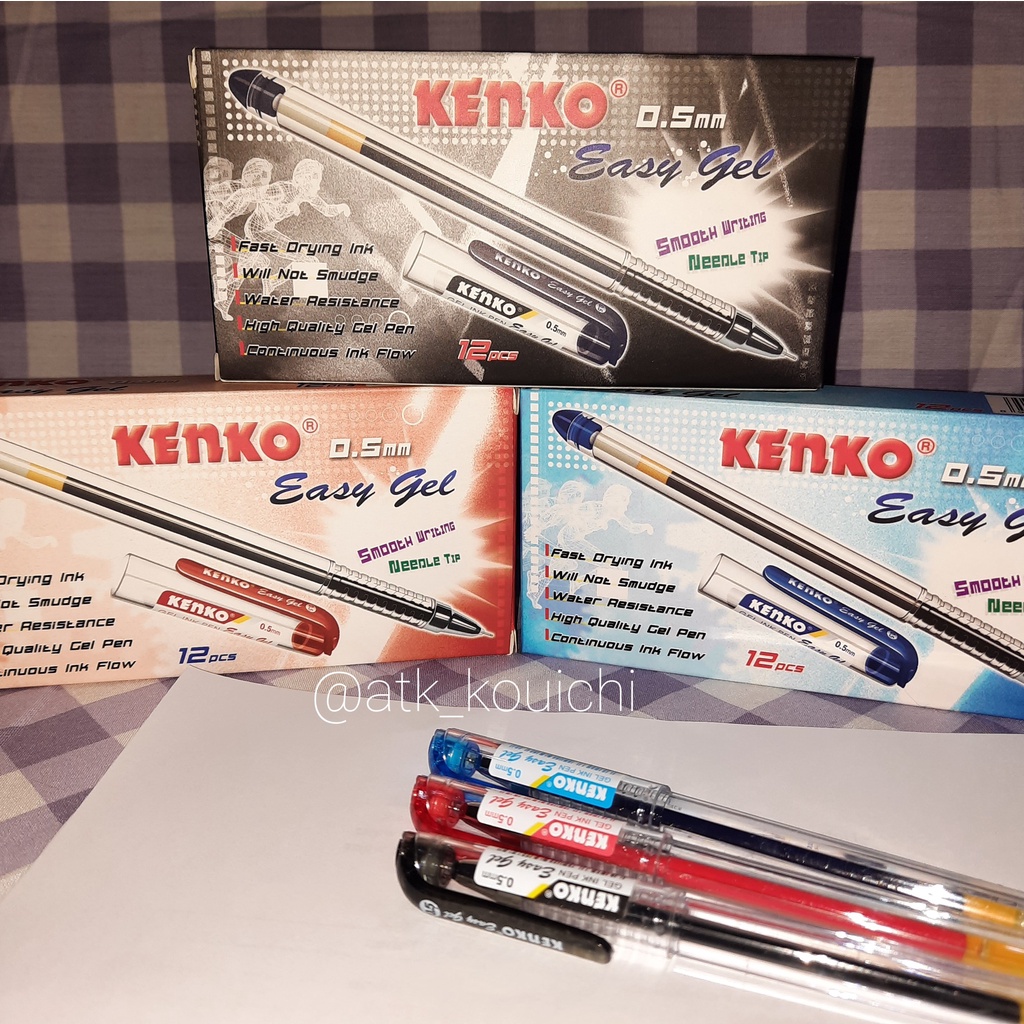 

[ GROSIR ] PULPEN KENKO EASY GEL 0.5mm | PEN CAIR KENKO 1 KOTAK ISI 12 PCS BEST SELLER | PULPEN GEL CAIR KENKO TERBAIK