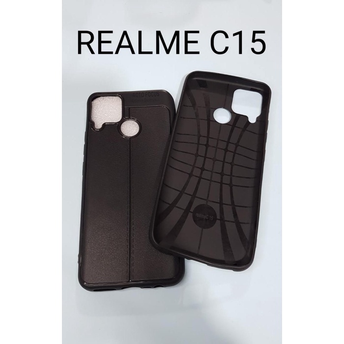 CASE OPPO REALME C15 ~ CASE SLIM LEATHER AUTOFOCUS ~ HP