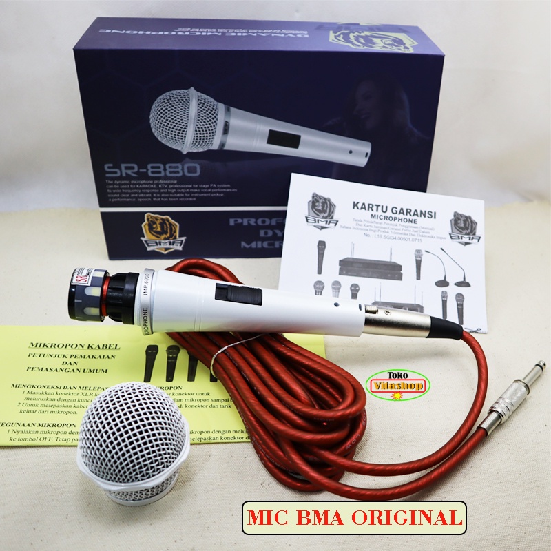 Microphone Kabel BMA SR-880 Mic Kabel Original Mikrofon Vocal Dynamic