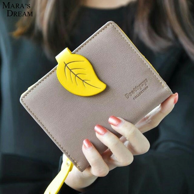 YA 062 - Wallet / Dompet Wanita Lipat Mini fashion korea Daun