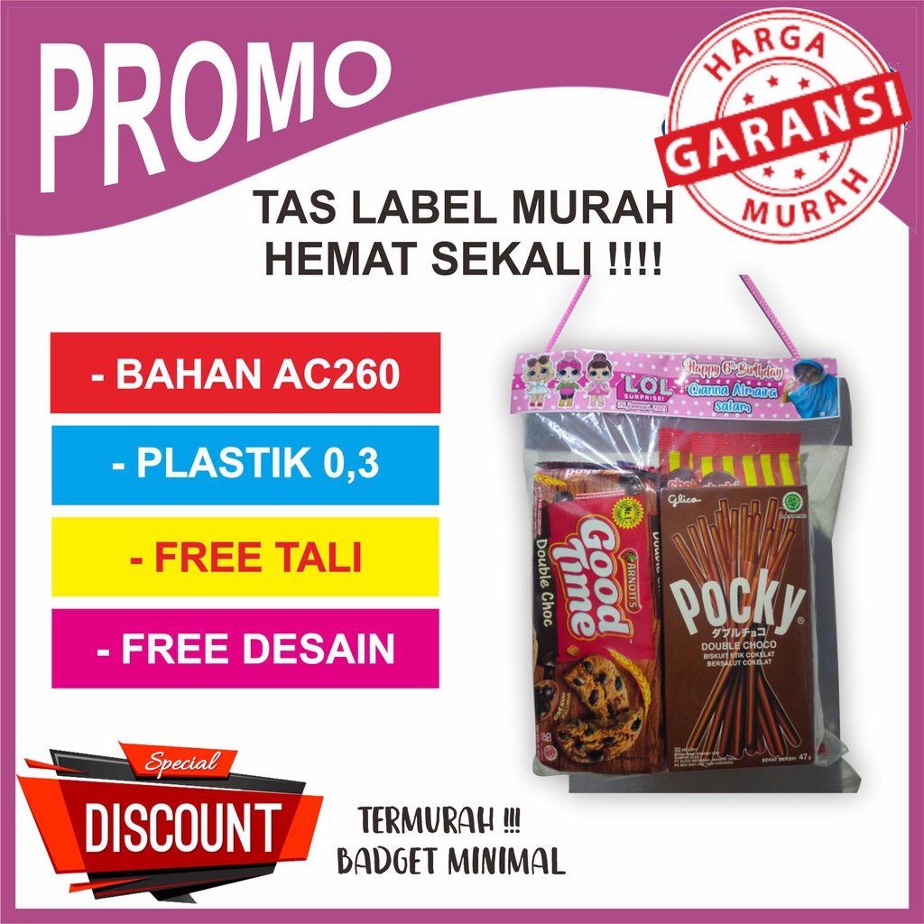 

PROMO !!! Ulang Tahun paket murah meriah plastik ultah Tas Ultah Label Ultah Jajan Snack Plastik