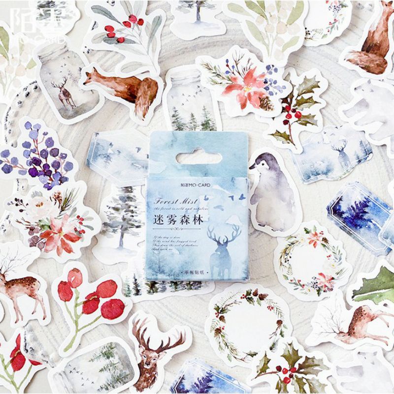 

Sticker Aesthetic Forest Mist 10pcs / Sticker Scrapbook / Sticker Journal