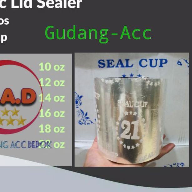 

➳ PLASTIK LID CUP/SEALER CUP POLOS/ Tanpa Sensor 1000CUP Seal Cup 21 Polos ℮