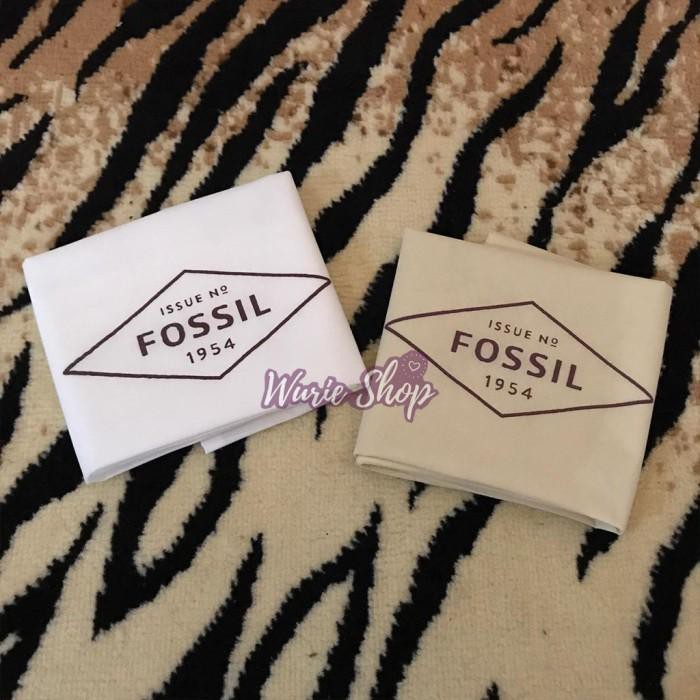 Fossil M Logo Baru Dust Bag Serut / Sarung Tas / db / Dustbag - Fossil New M, Putih