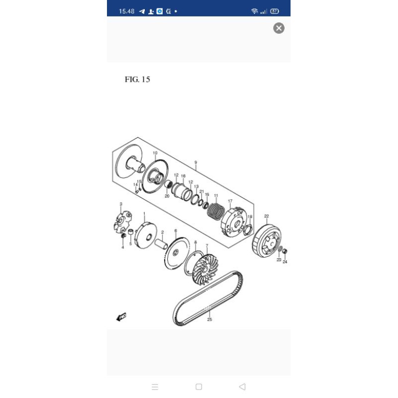 BEARING PULLY SUZUKI NEX NEX FI LETS ORIGINAL SGP (lihat gambar no 15)