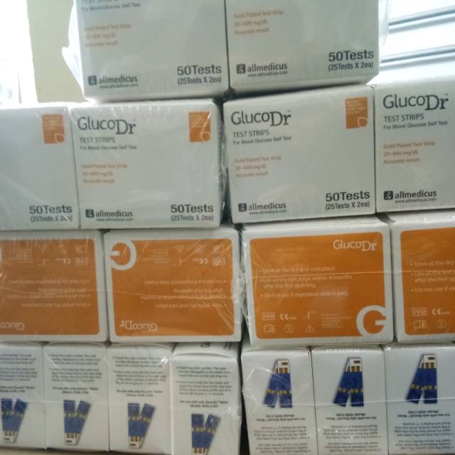 Strip gluco Dr Biosensor isi 50pcs/refill glucoDr (2botol)